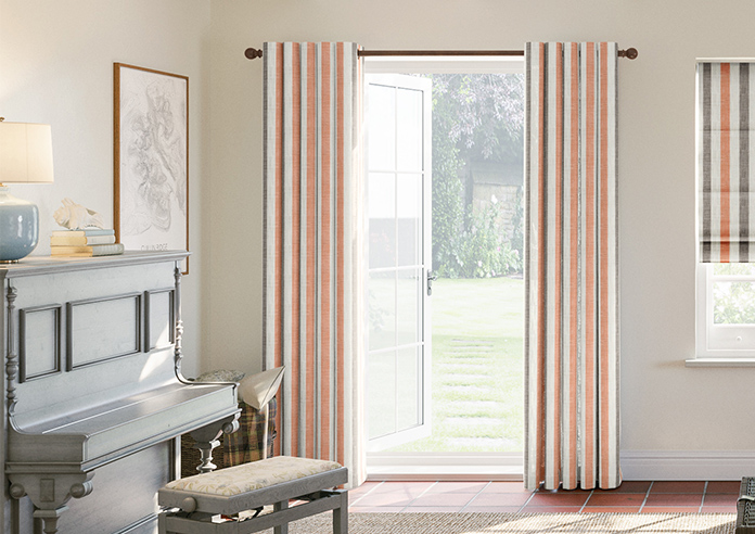 Abilene Stripe, Rust - Made to Measure Curtains - Image 3